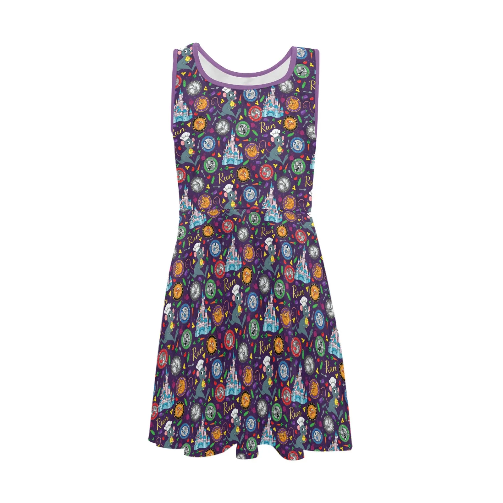 Ratatouille Wine And Dine Race Girls' Sleeveless Sundress