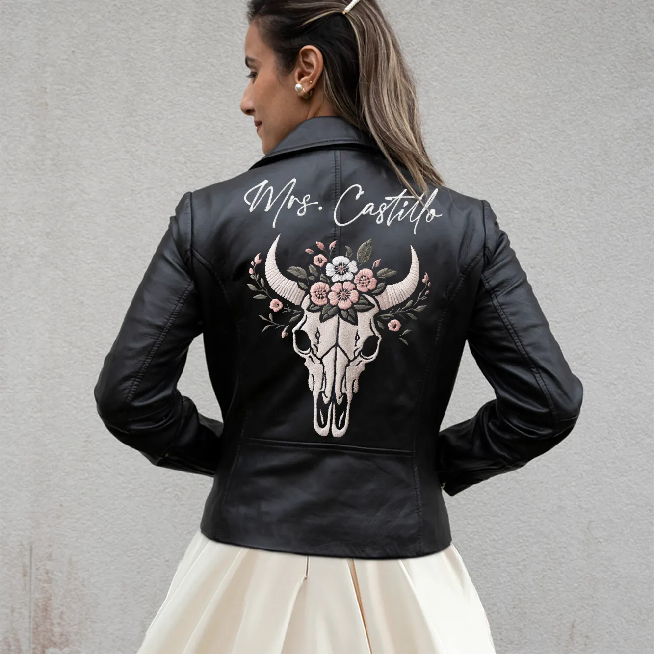 (Real Leather) Personalized Bridal Party Leather Jackets