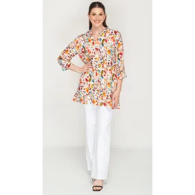 Regular Sleeves Floral Women Multicolour Top For Womens