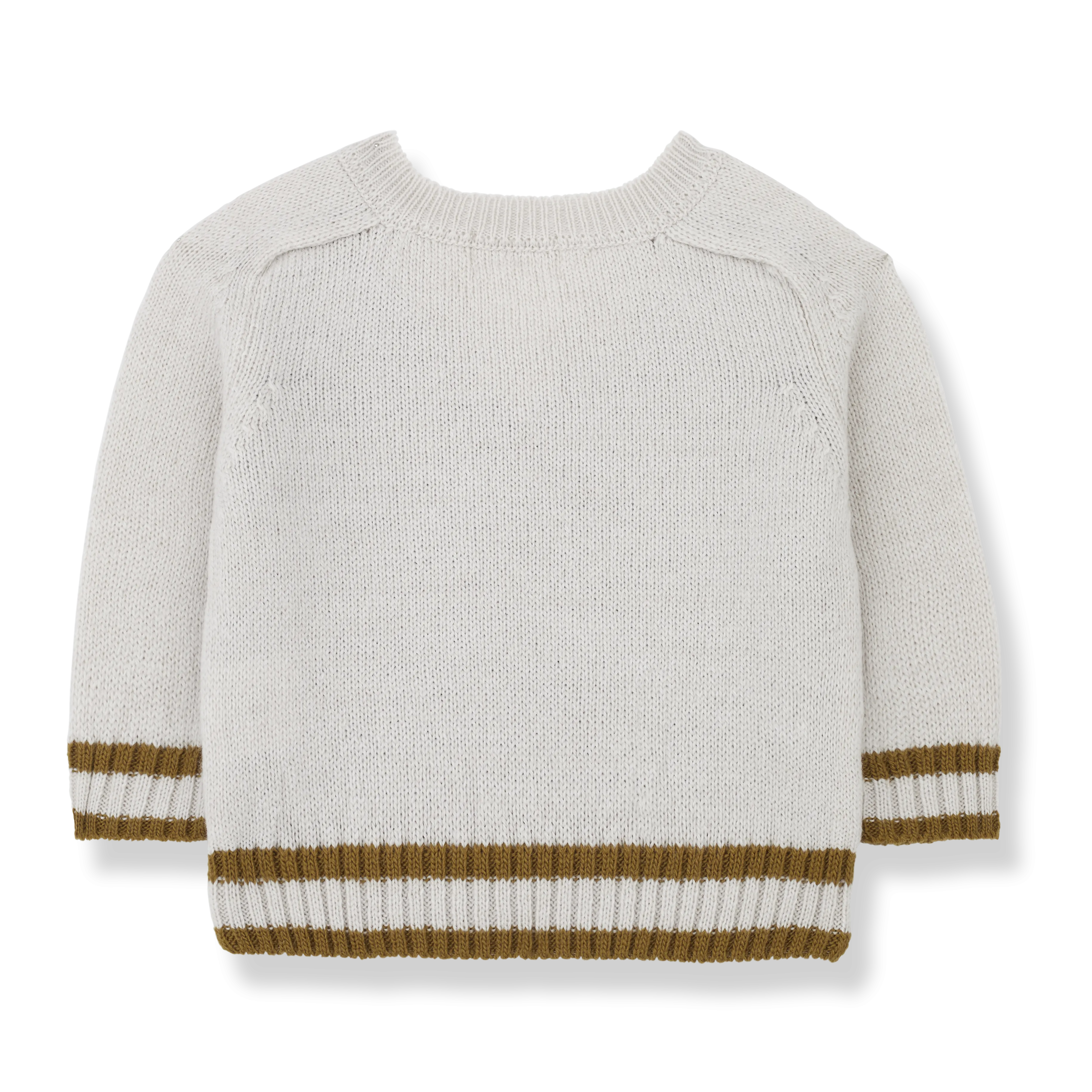 RODERIC jacquard pullover - oatmeal