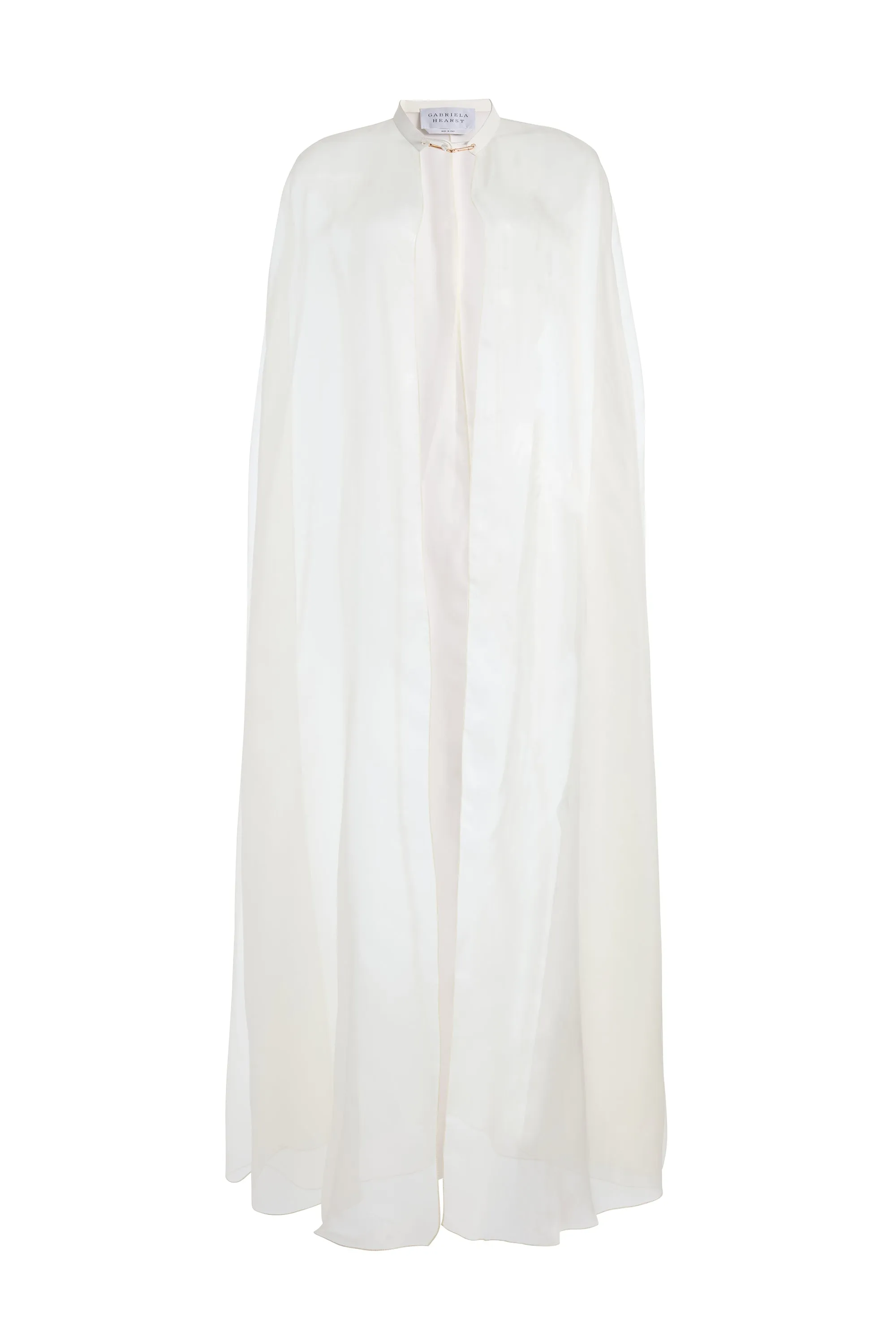 Rowena Sheer Cape in Ivory Silk Organza