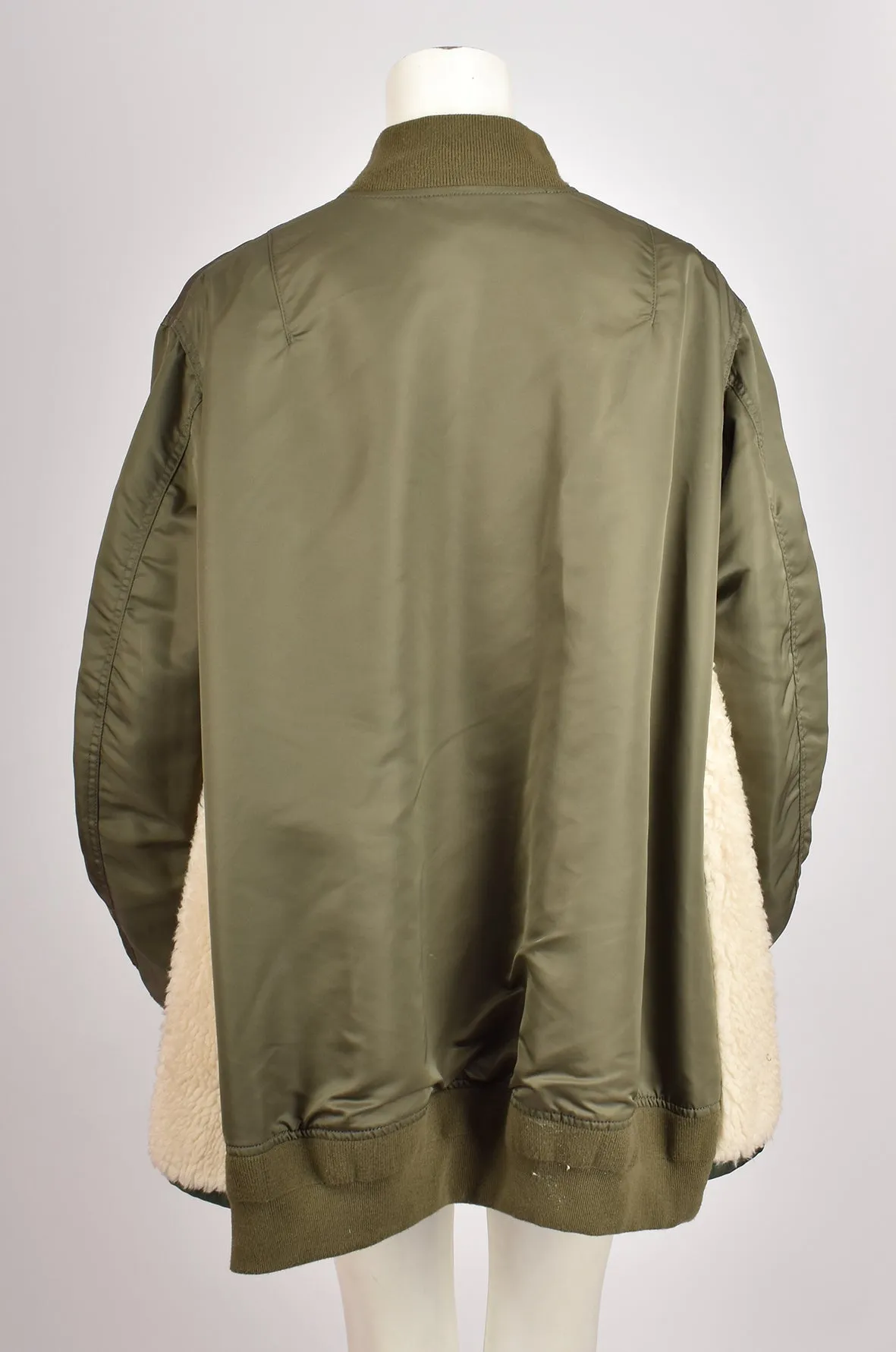 SACAÏ NYLON AND WOOL BLOUSON