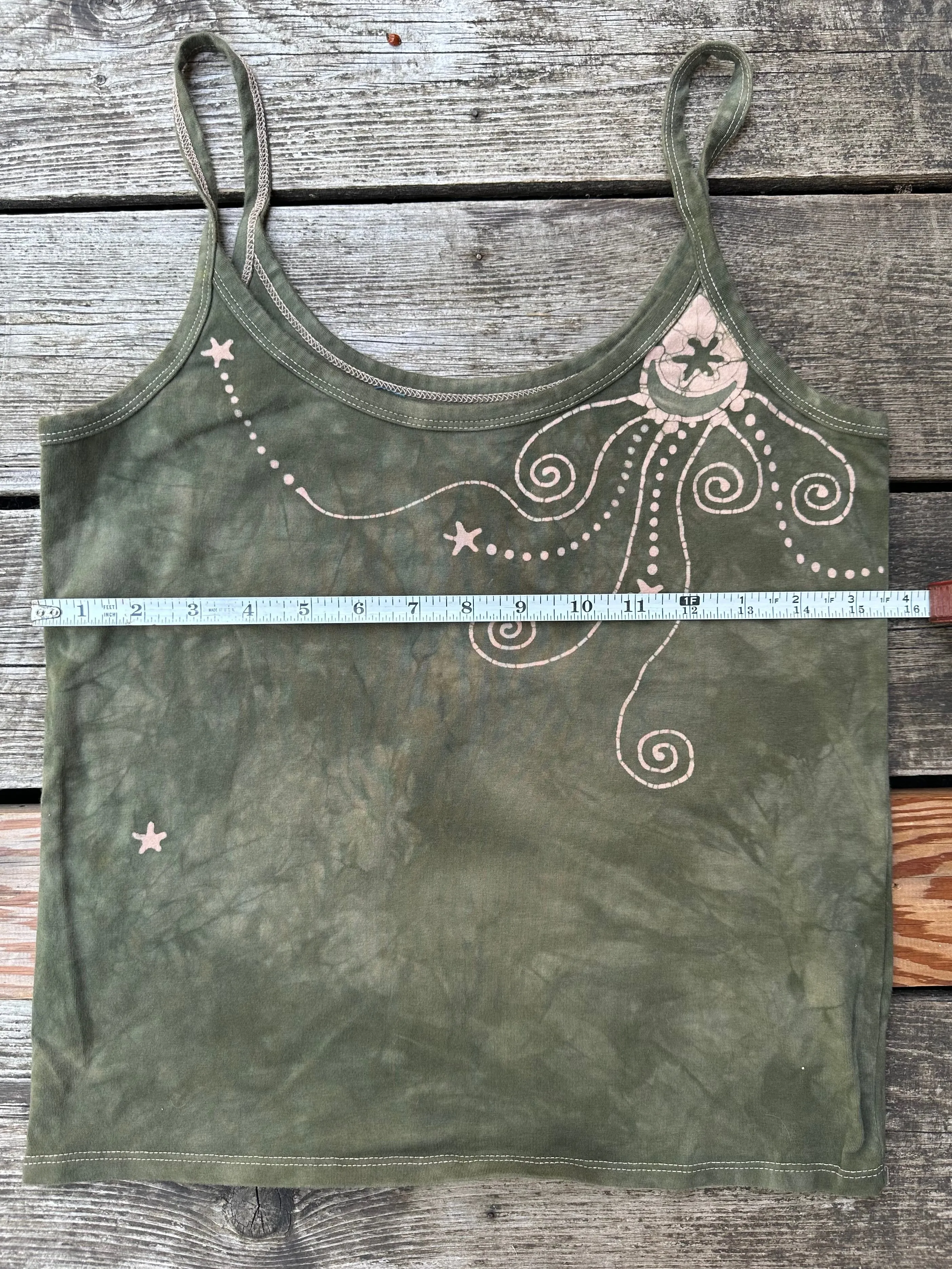 Sage Moon Hand Painted Batikwalla Tank Top