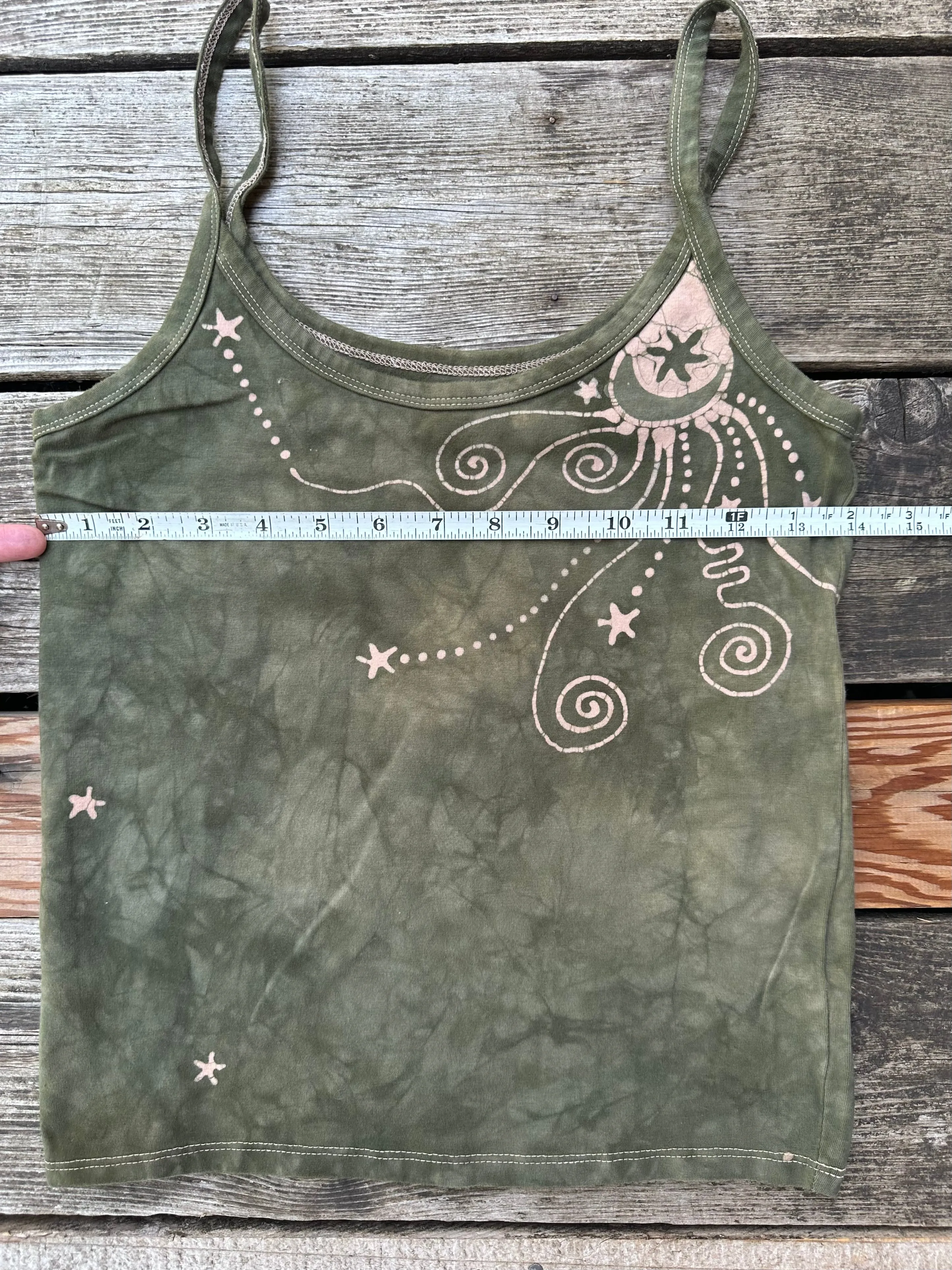 Sage Moon Hand Painted Batikwalla Tank Top