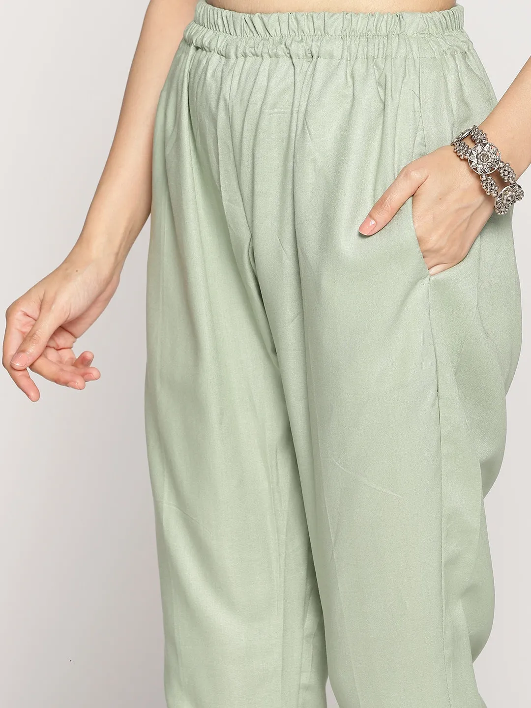 SageGreen Rayon Pants