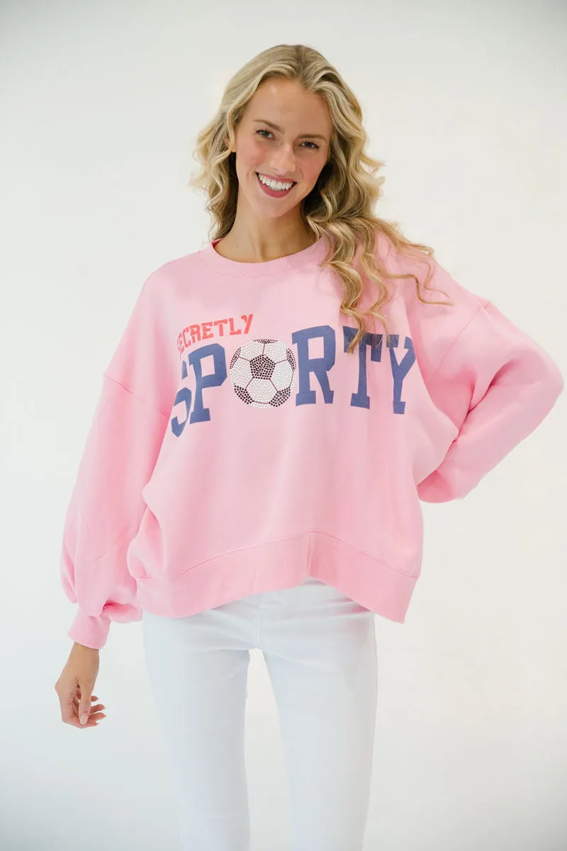 SECRETLY SPORTY SOCCER PULLOVER