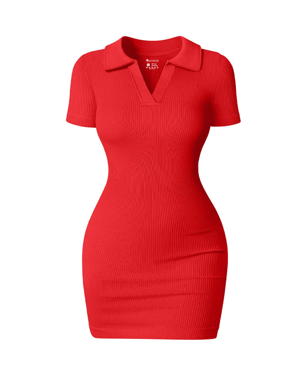 Sexy Ribbed Short Sleeve Mini Dress