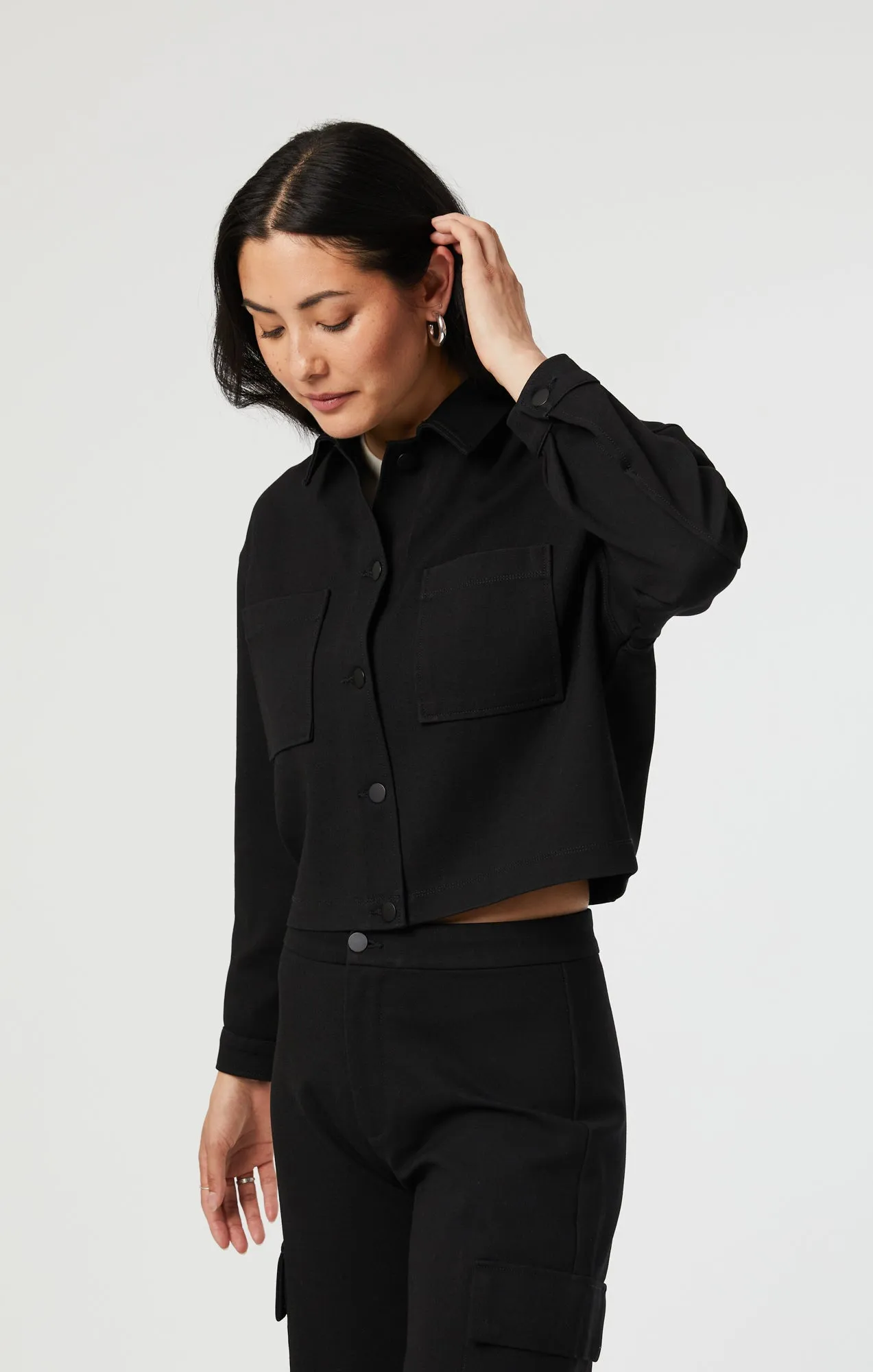 SHIRLEY JACKET IN BLACK MOVE STRETCH