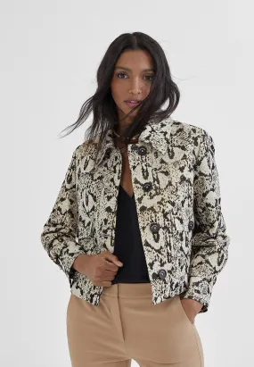 Short snakeskin print jacket