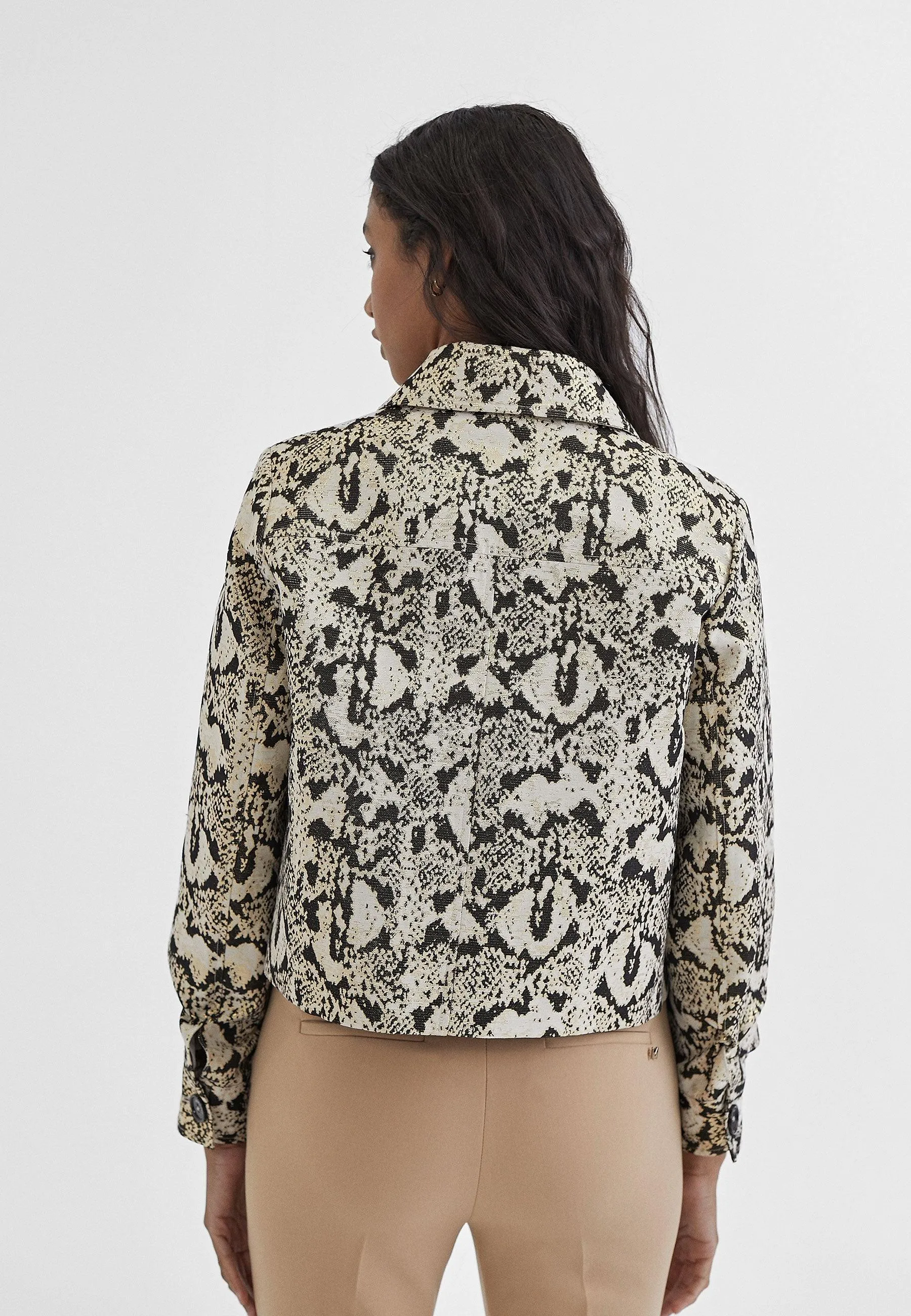 Short snakeskin print jacket