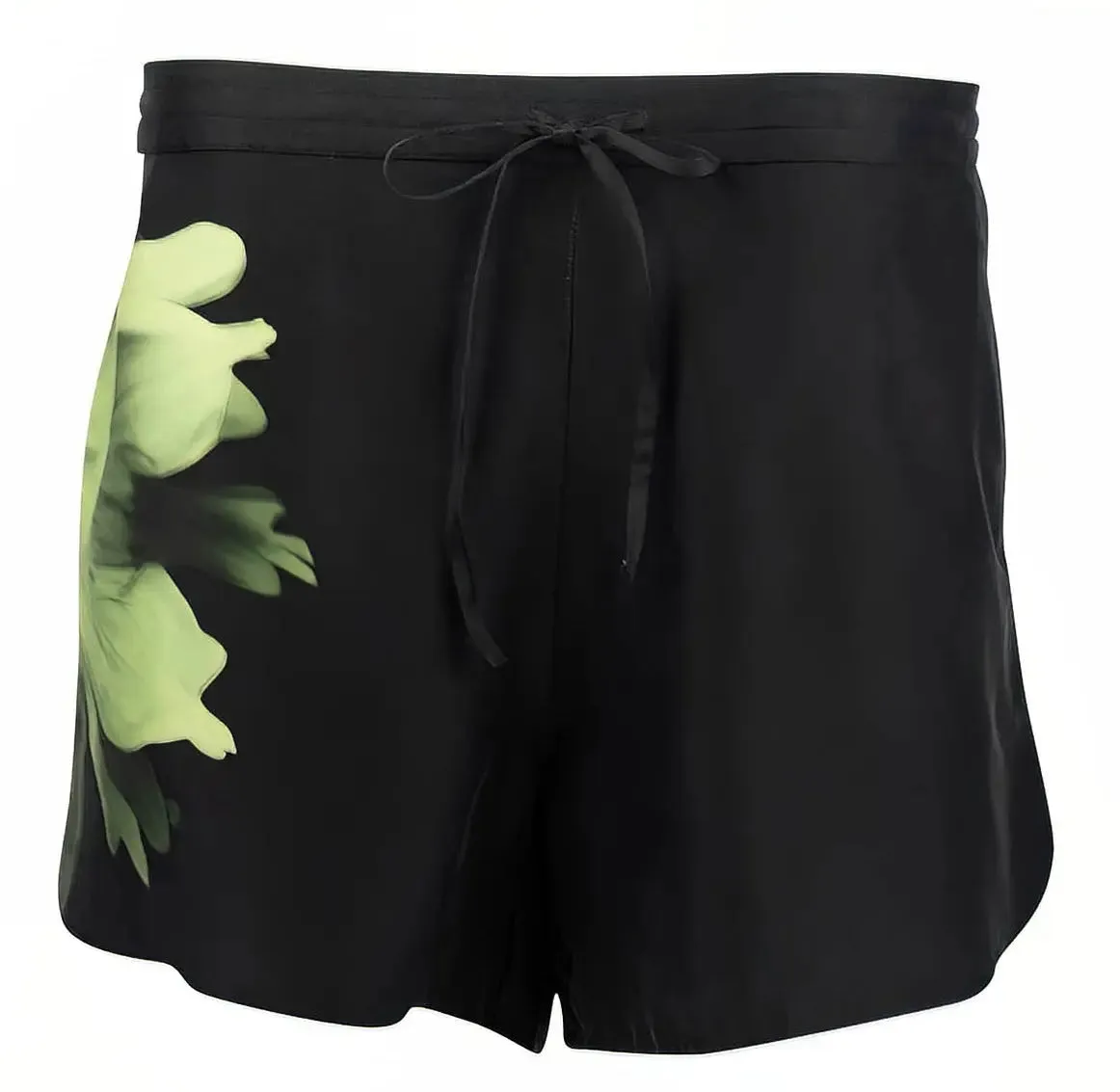 Silk Dreamscape Shorts Black Flower