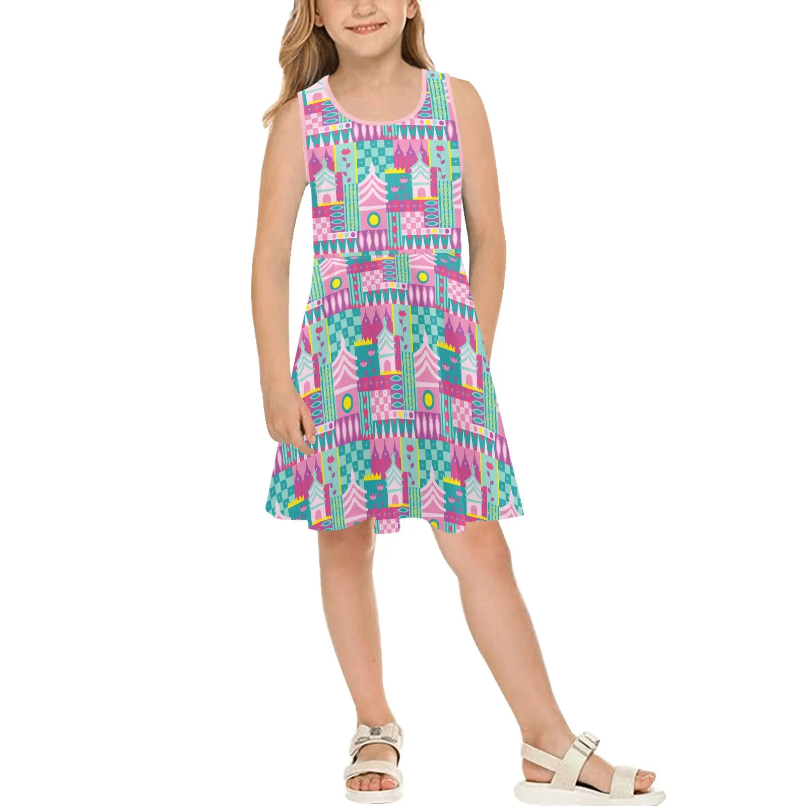 Small World Girls' Sleeveless Sundress