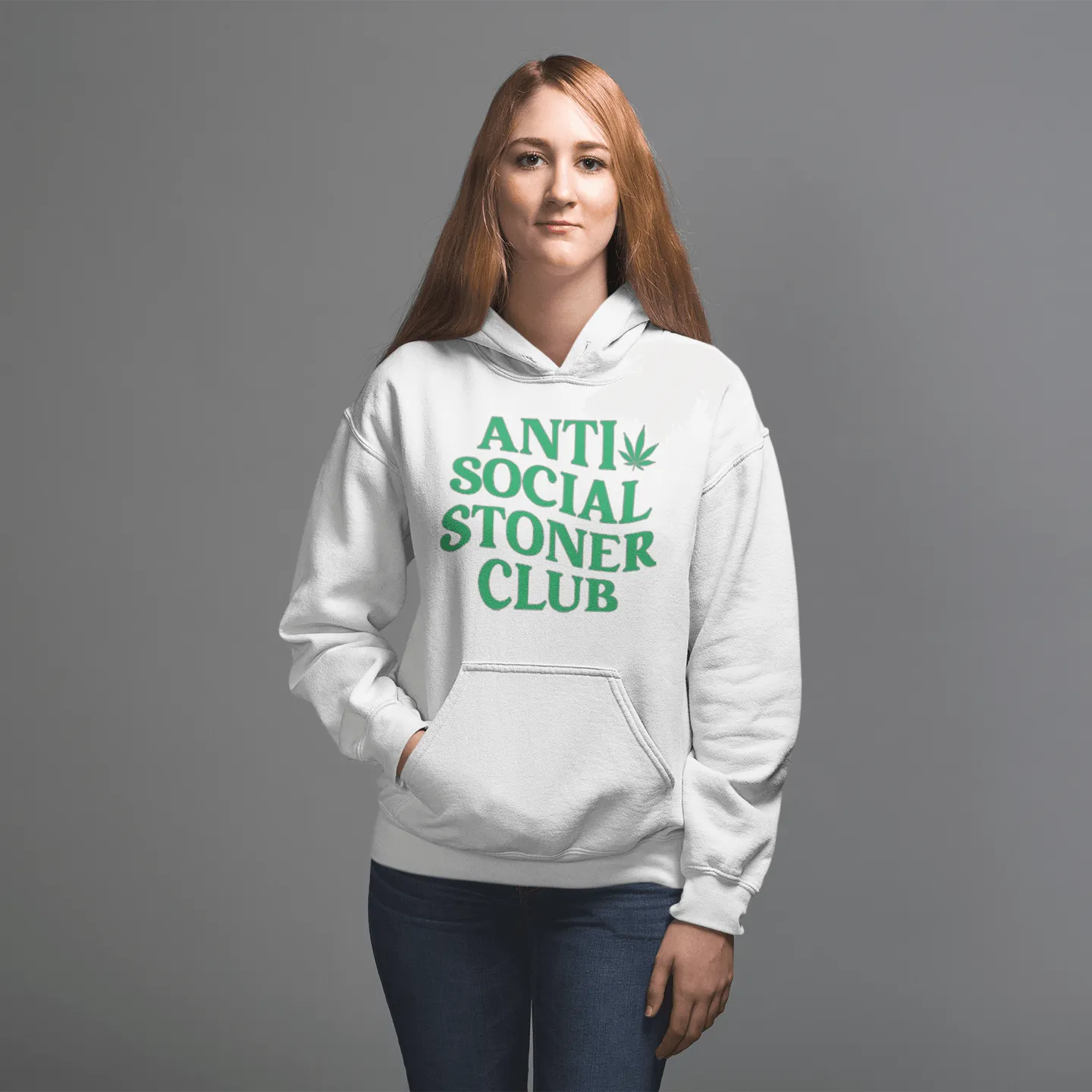 Soft Style Cotton Hoodie Anti Social Stoner Club Top Koala Pullover