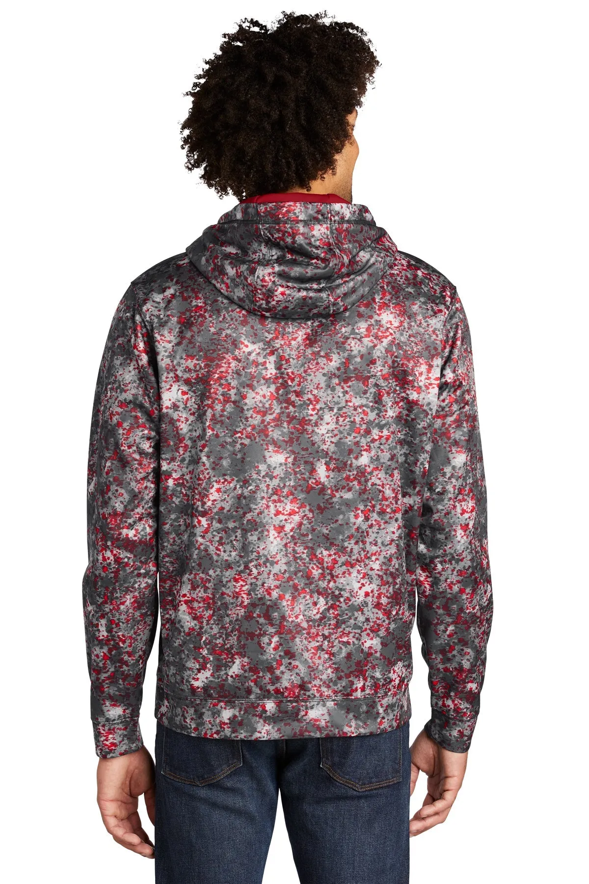 Sport-Tek Sport-Wick Mineral Freeze Fleece Customized Hooded Pullovers, Deep Red