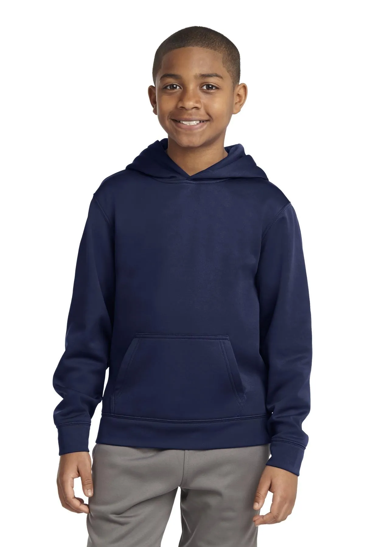 Sport-Tek YST244: Youth Sport-Wick Fleece Hooded Pullover