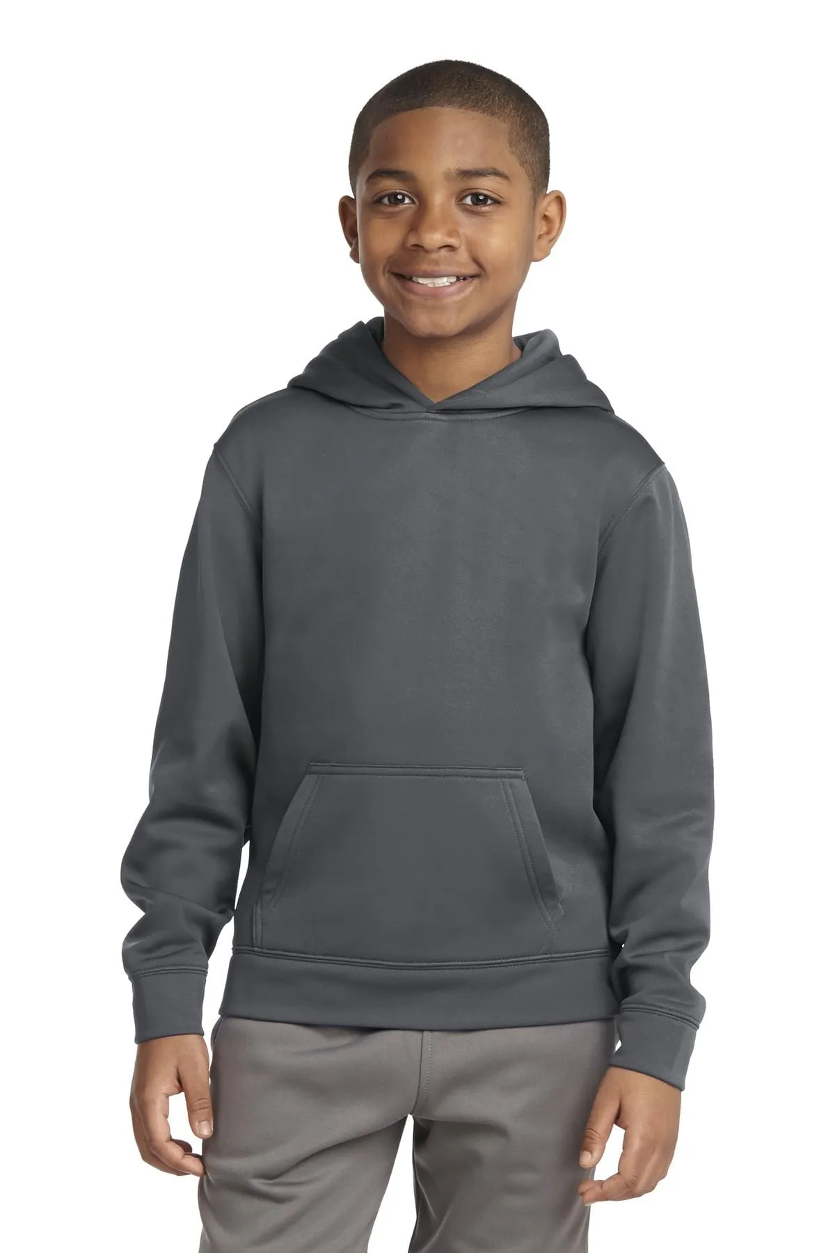 Sport-Tek YST244: Youth Sport-Wick Fleece Hooded Pullover