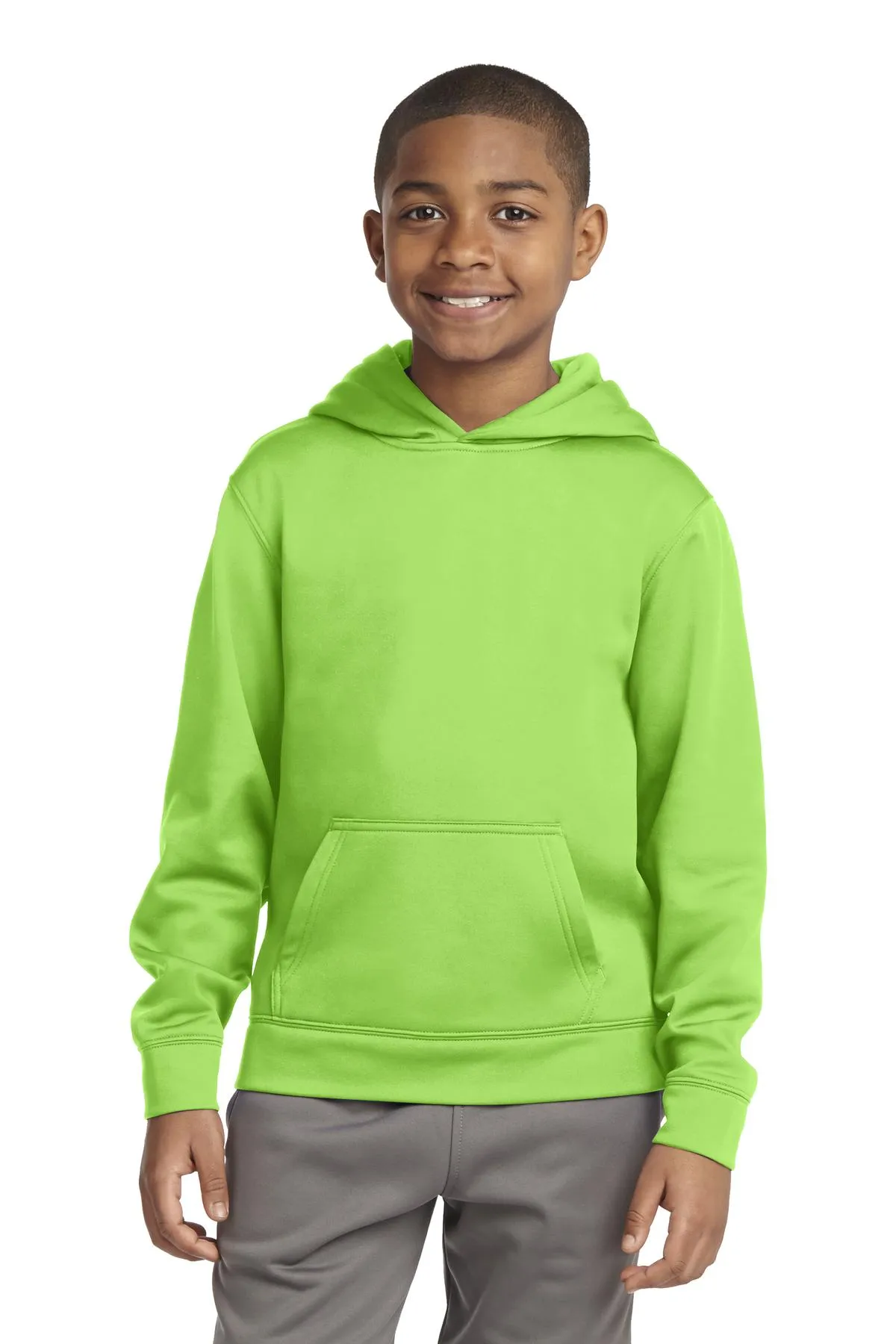 Sport-Tek YST244: Youth Sport-Wick Fleece Hooded Pullover