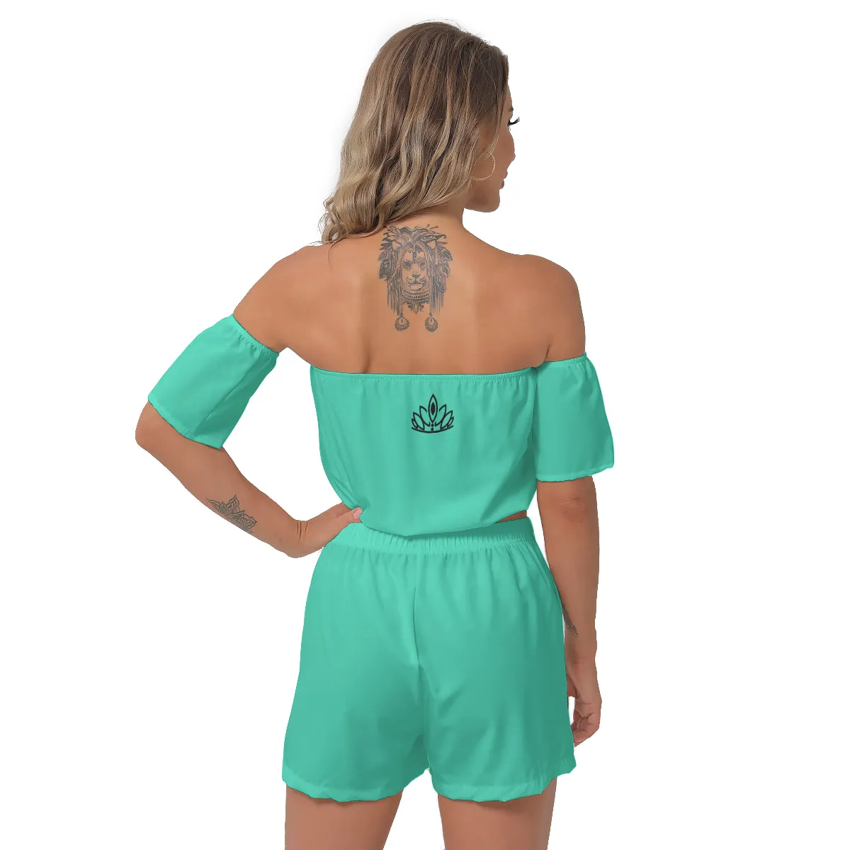 STILE CAPO QUEENS Off-Shoulder T-Shirt Shorts Suit