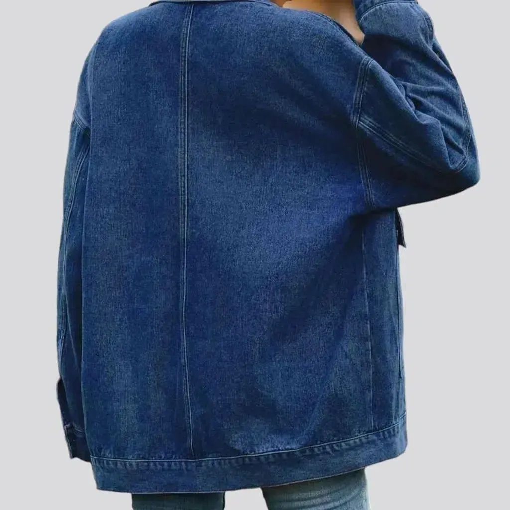 Stonewashed women's jean jacket