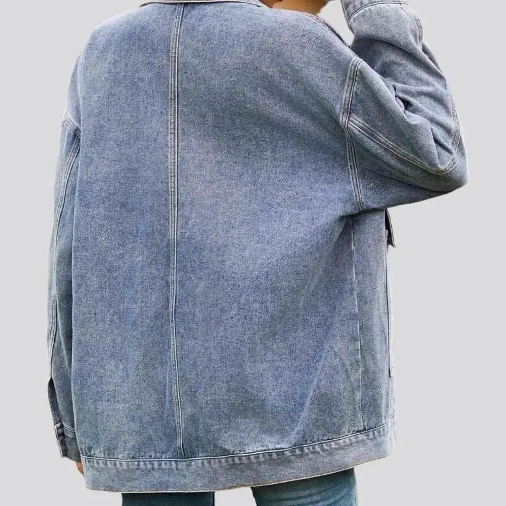 Stonewashed women's jean jacket