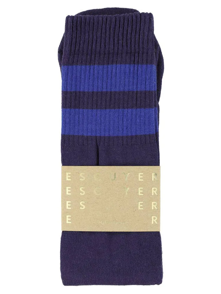 Stripe Tube Socks - Blue & Purple