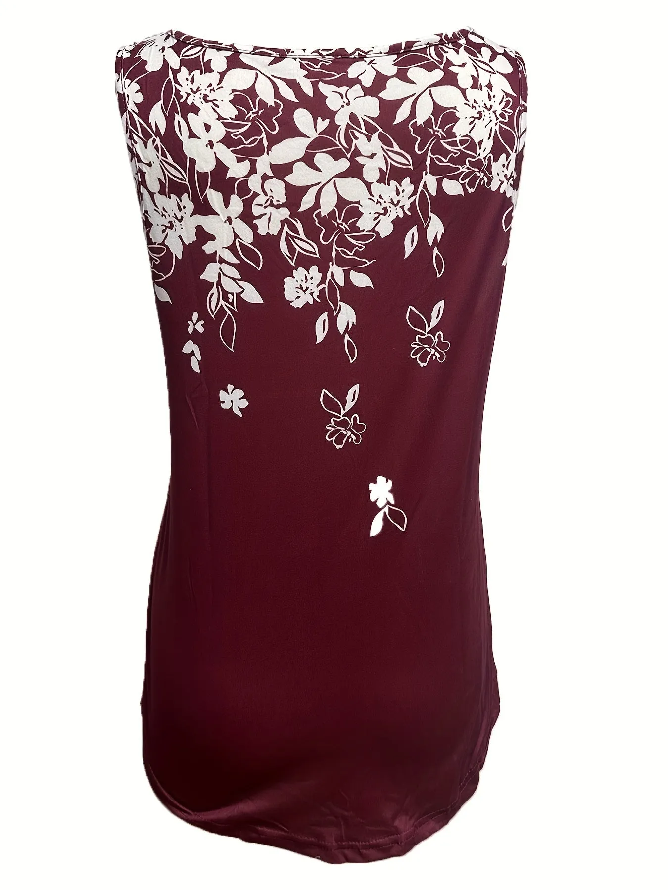 Summer Chic Womens Floral VNeck Tank