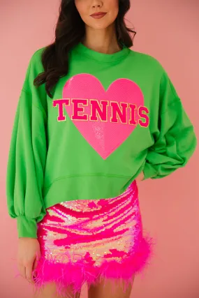 TENNIS LOVE GREEN PULLOVER