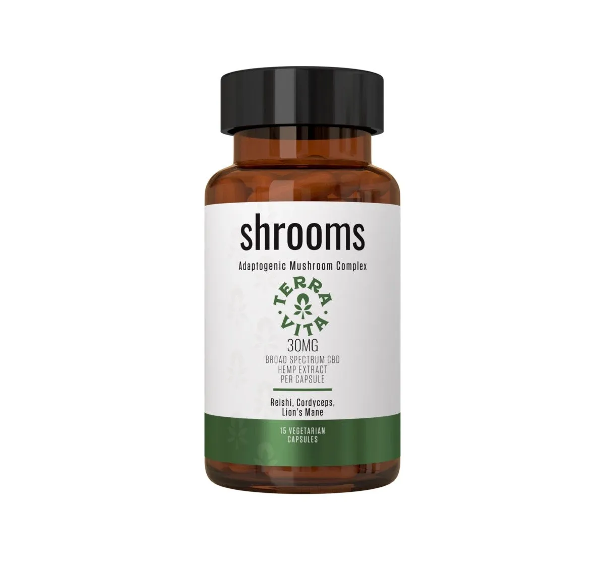 Terra Vita Shrooms - 15 x 30mg CBD Capsules - 450mg