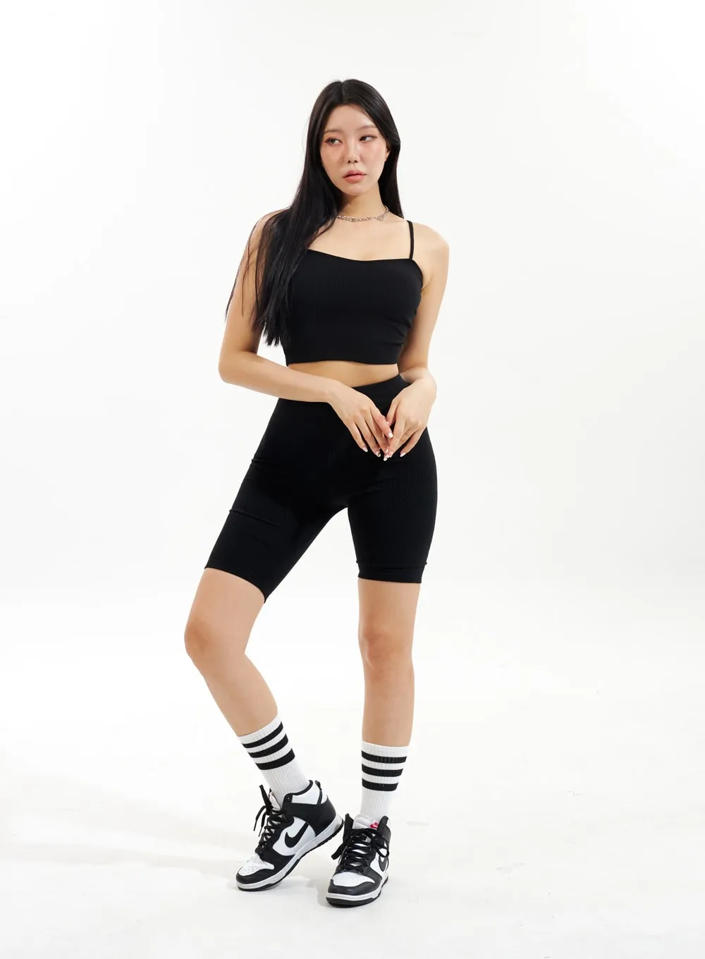 Thin Strap Ribbed Top IU312