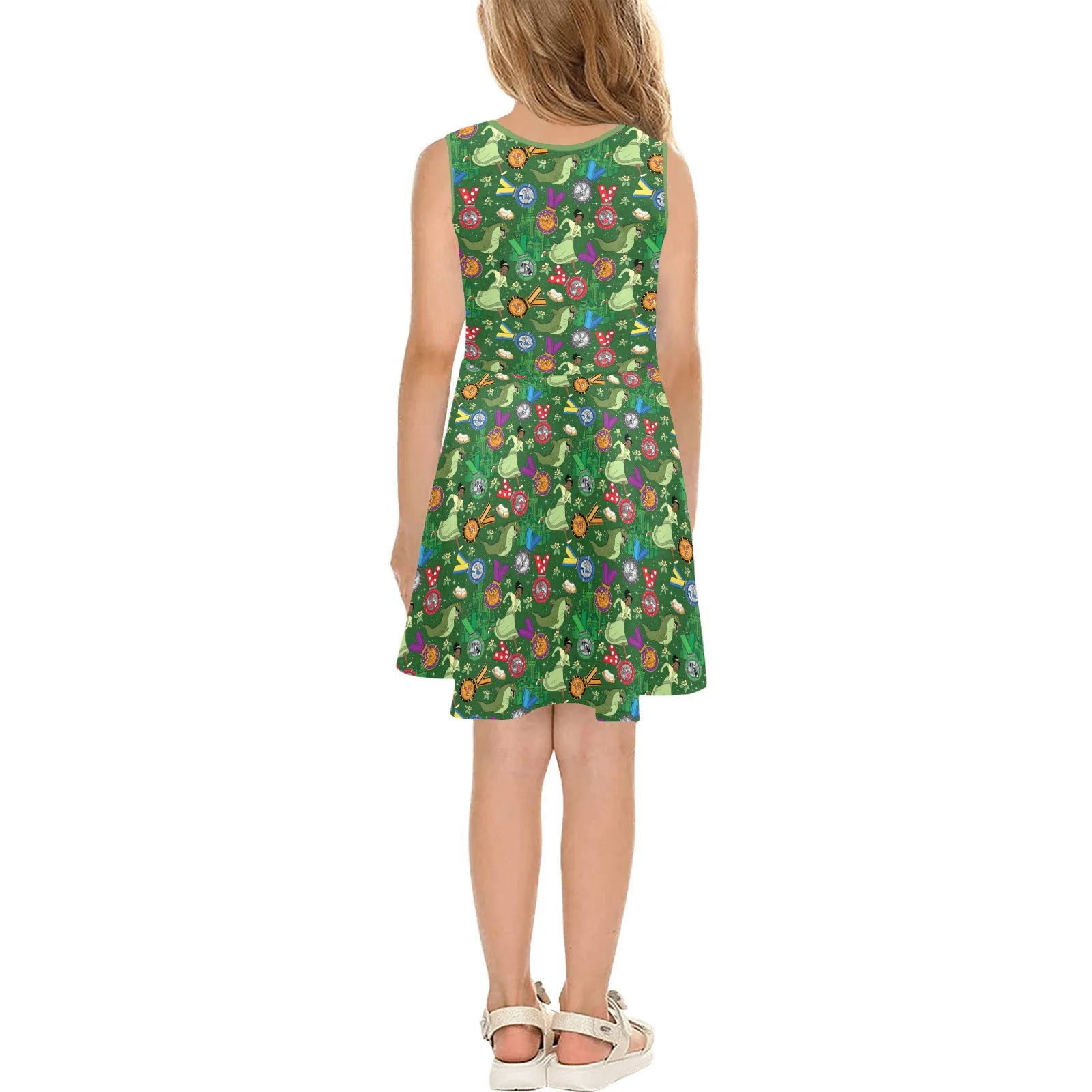 Tiana Wine And Dine Race Girls' Sleeveless Sundress