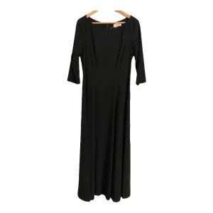 Toast Vintage Stretch Wool Half Sleeve Maxi Dress Black UK Size 12