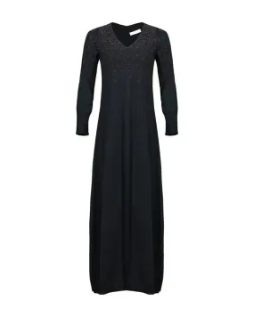 Tonet Sparkle V-Neck Knit Maxi Dress