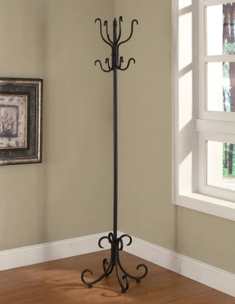 Traditional Black Coat Rack