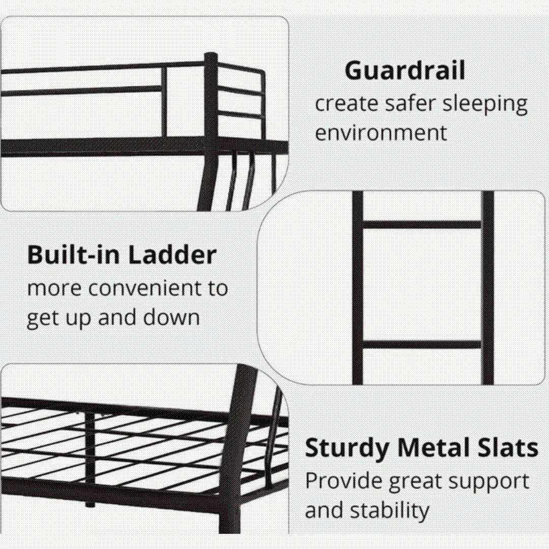 Triple Bunk Bed Metal - BD-C04