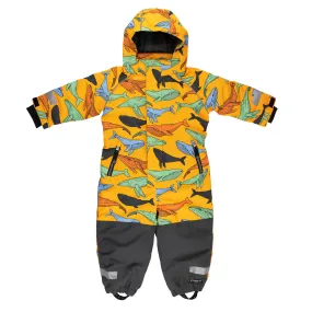 Tumeric Whale Print Winter Overall