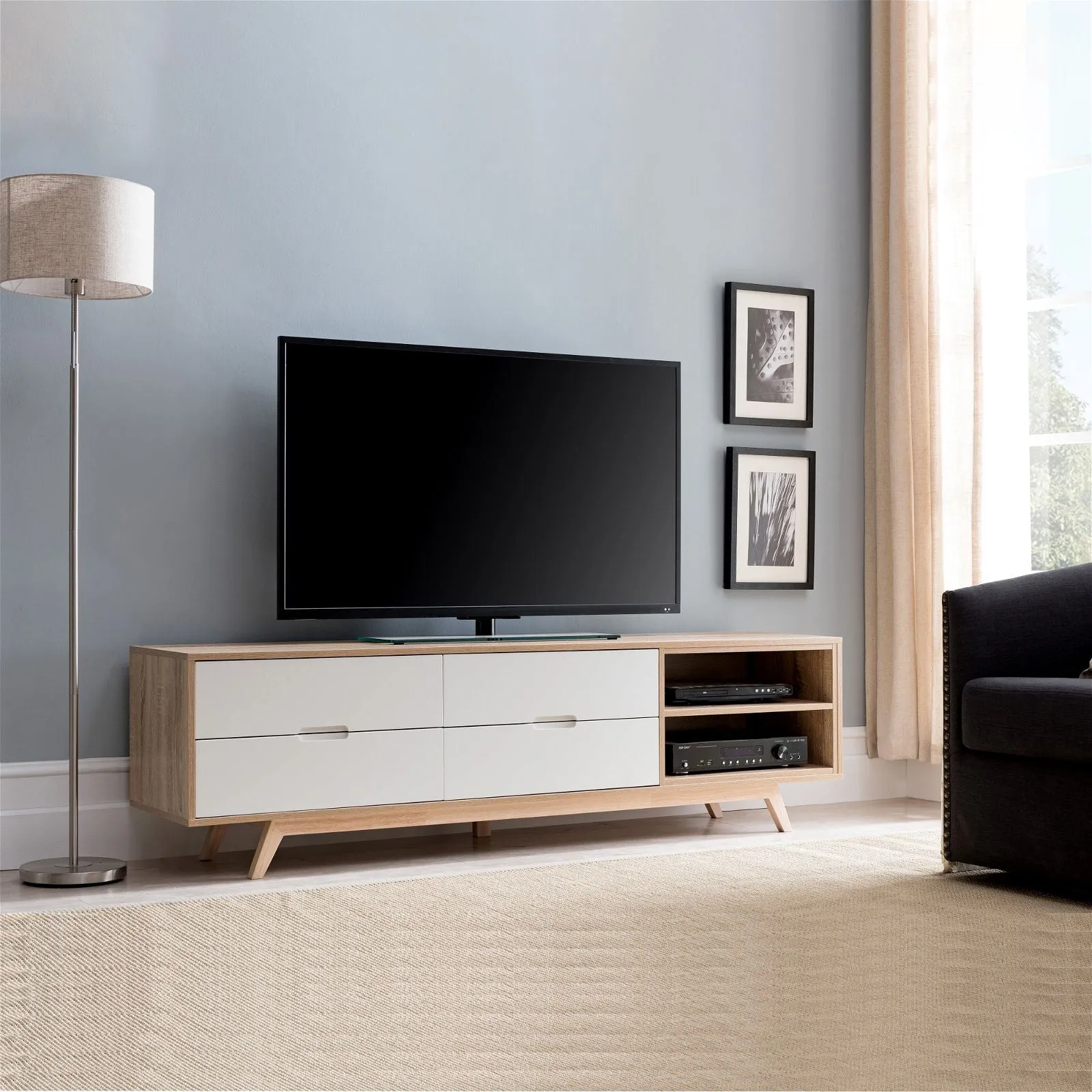 Tuscany Entertainment Unit 1800mm Oak White by Criterion