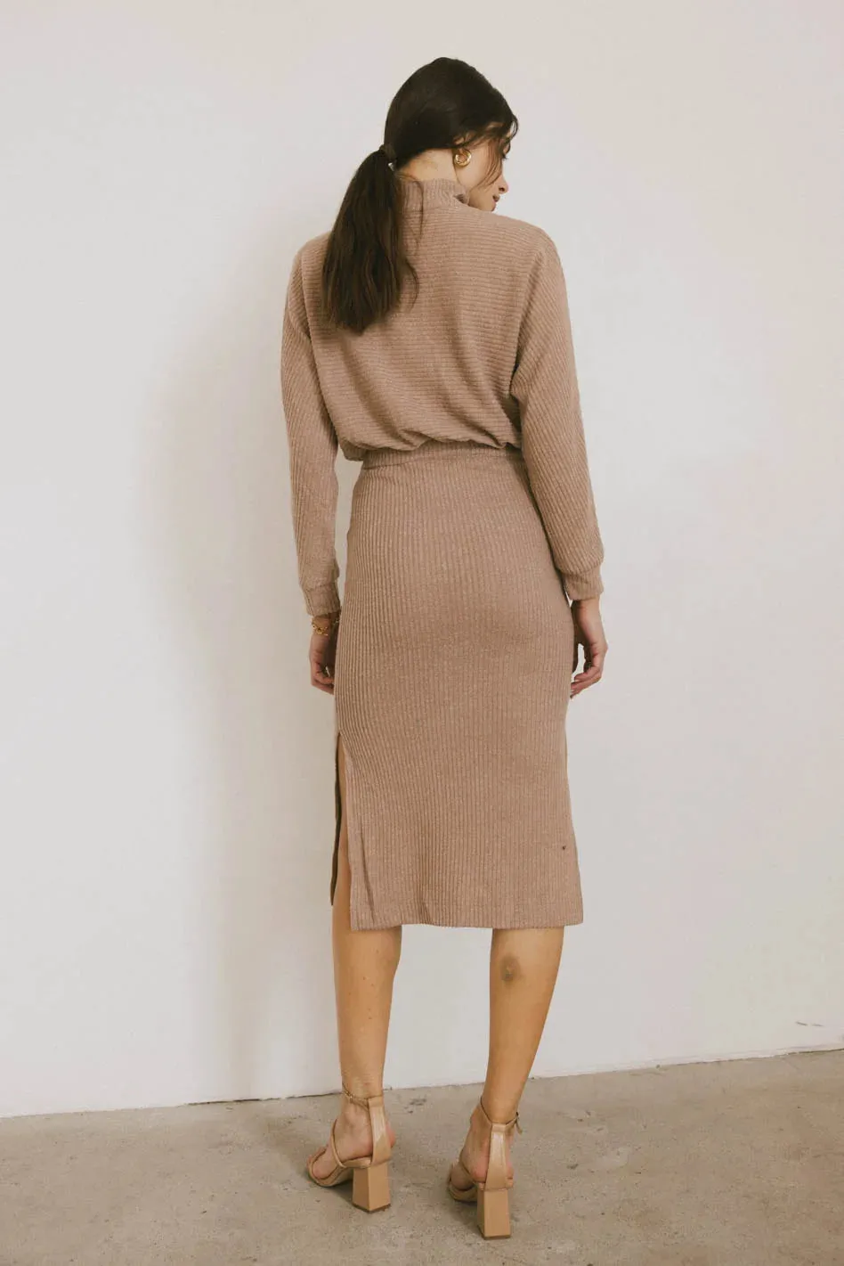 Ulrich Sweater Dress in Tan