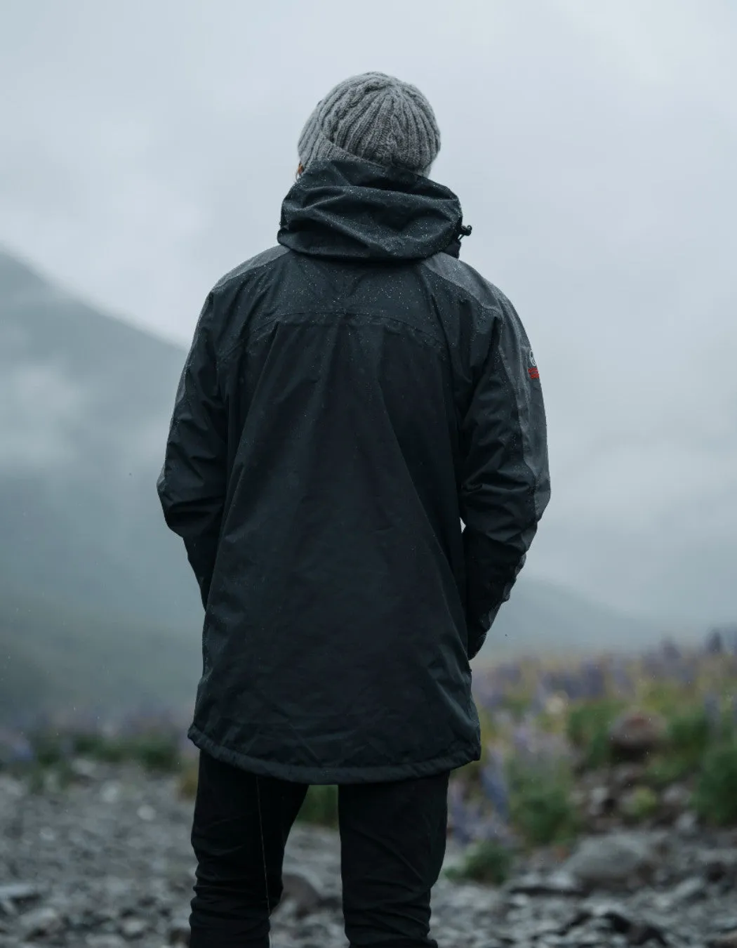 Ventura Waterproof Rain Jacket - Men Black/Grey