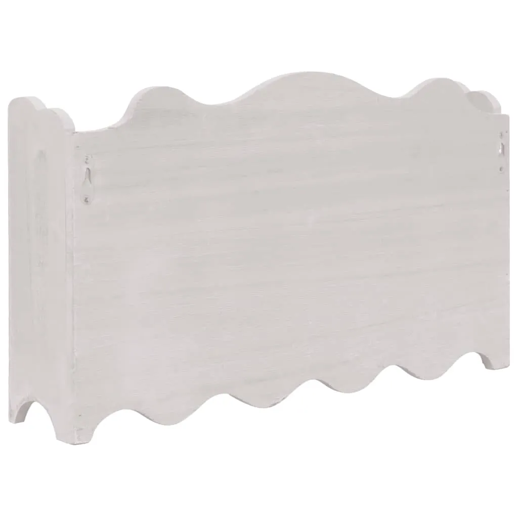 vidaXL Wall Mounted Coat Rack White 50x10x30 cm Wood