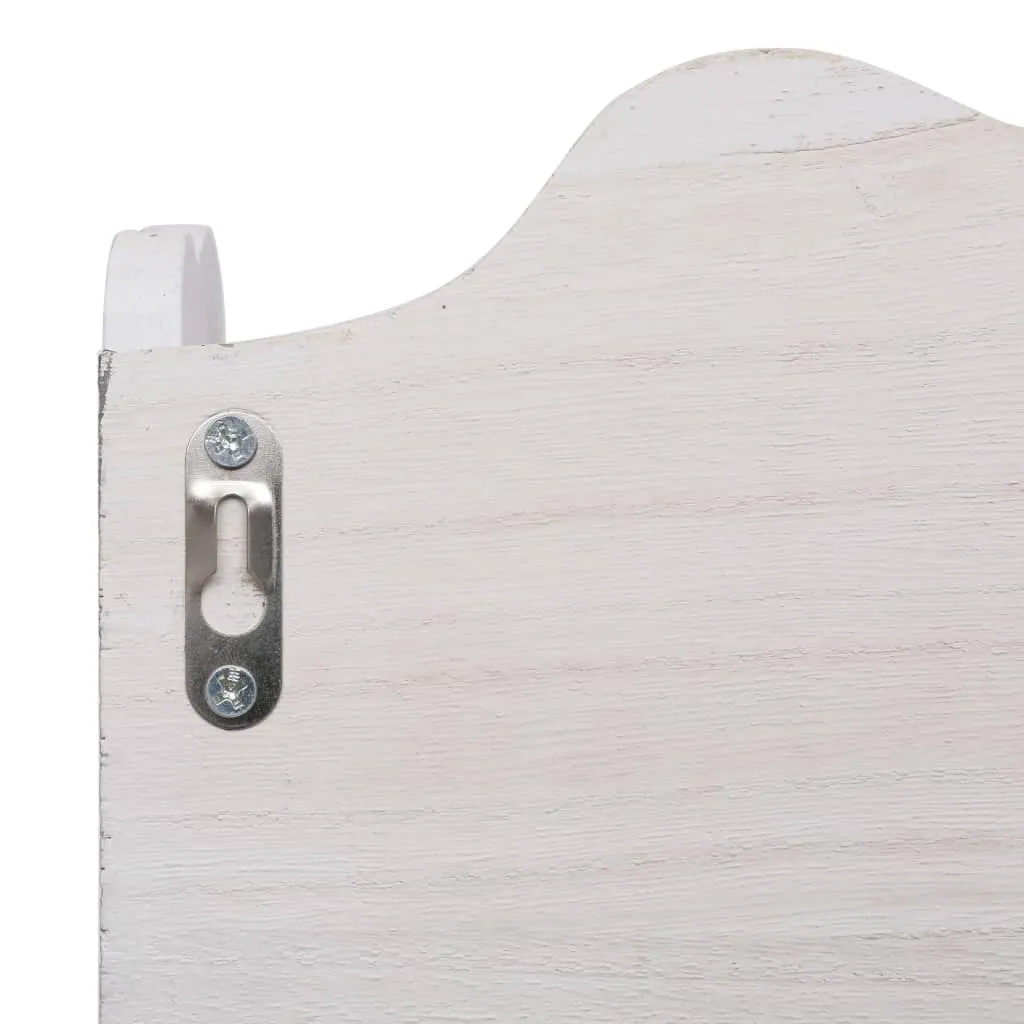 vidaXL Wall Mounted Coat Rack White 50x10x30 cm Wood