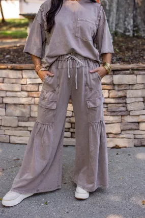 Vintage Trends Washed Mocha Pants