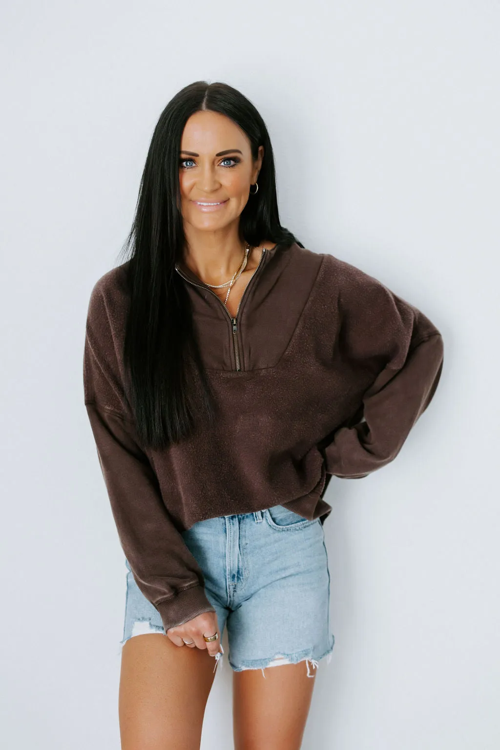 Vonn Half Zip Pullover by Lily and Lottie