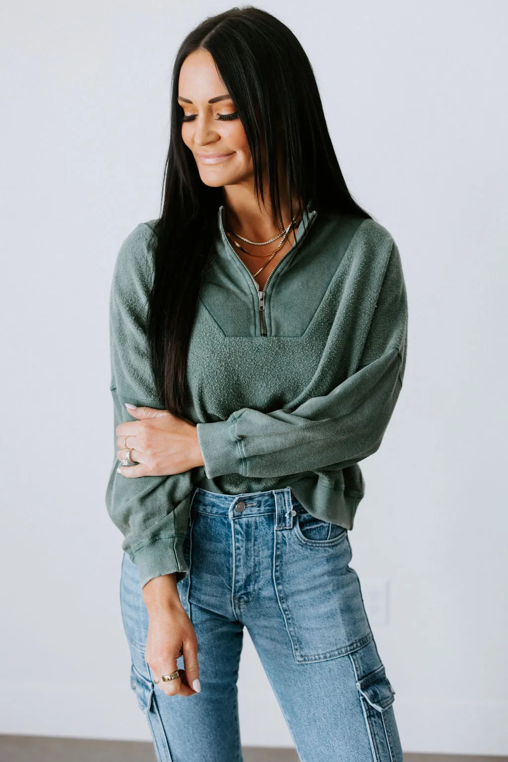 Vonn Half Zip Pullover by Lily and Lottie