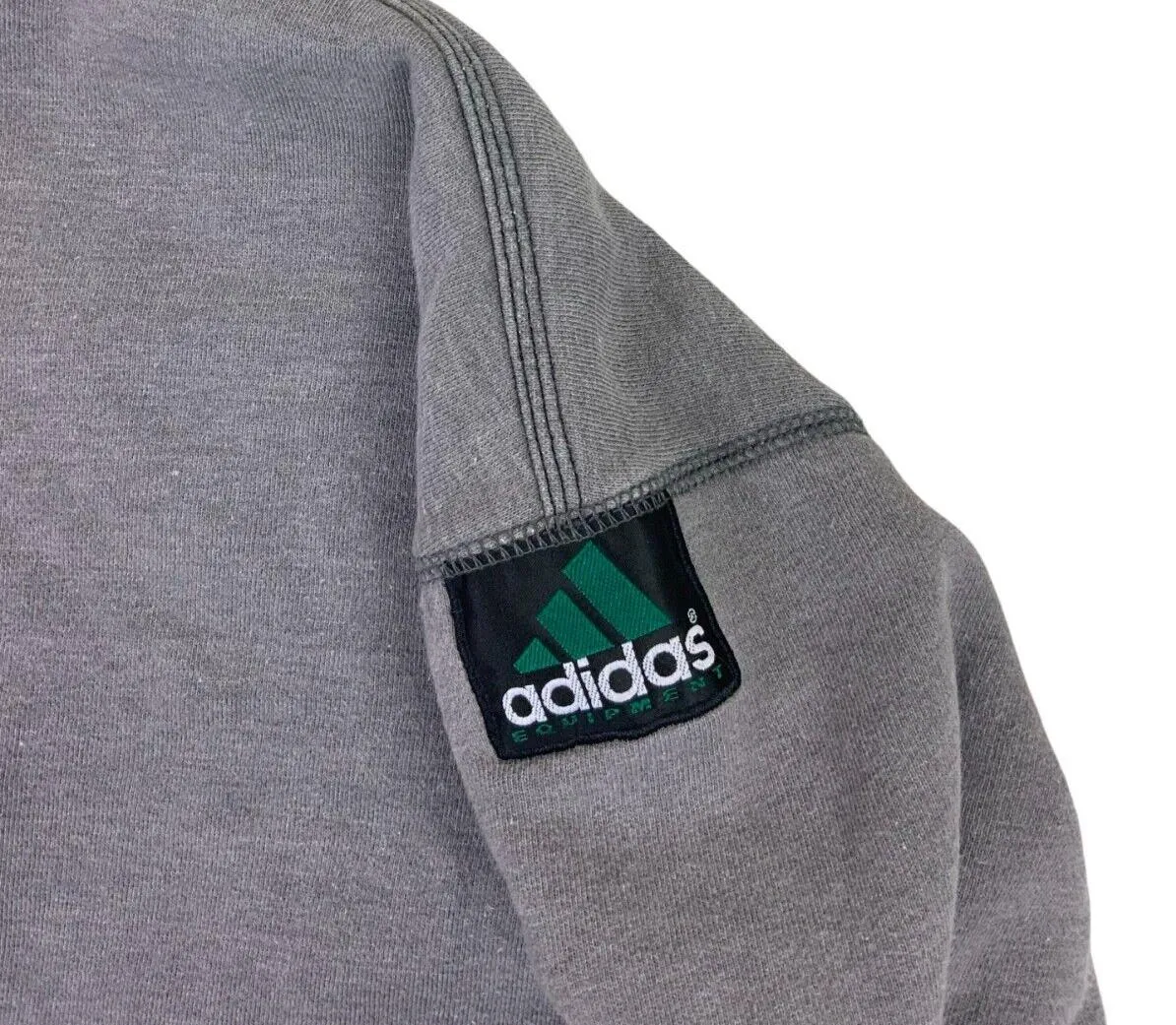 VTG 90s 00s ADIDAS EQT GREY HALF ZIP PULLOVER JUMPER SIZE M