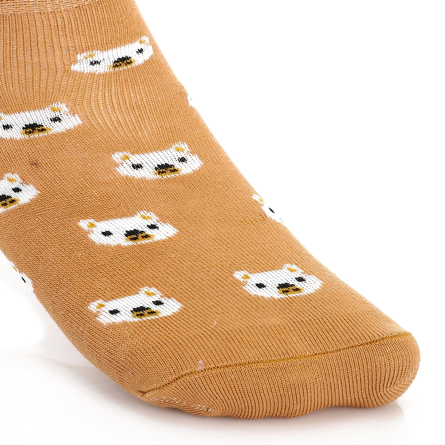 Women Socket Socks with Printed-Cacao