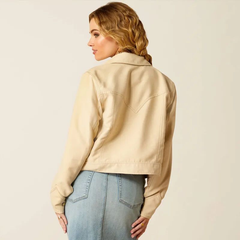 Women's Ariat Rodeo Cropped Jacket - Oyster Gray