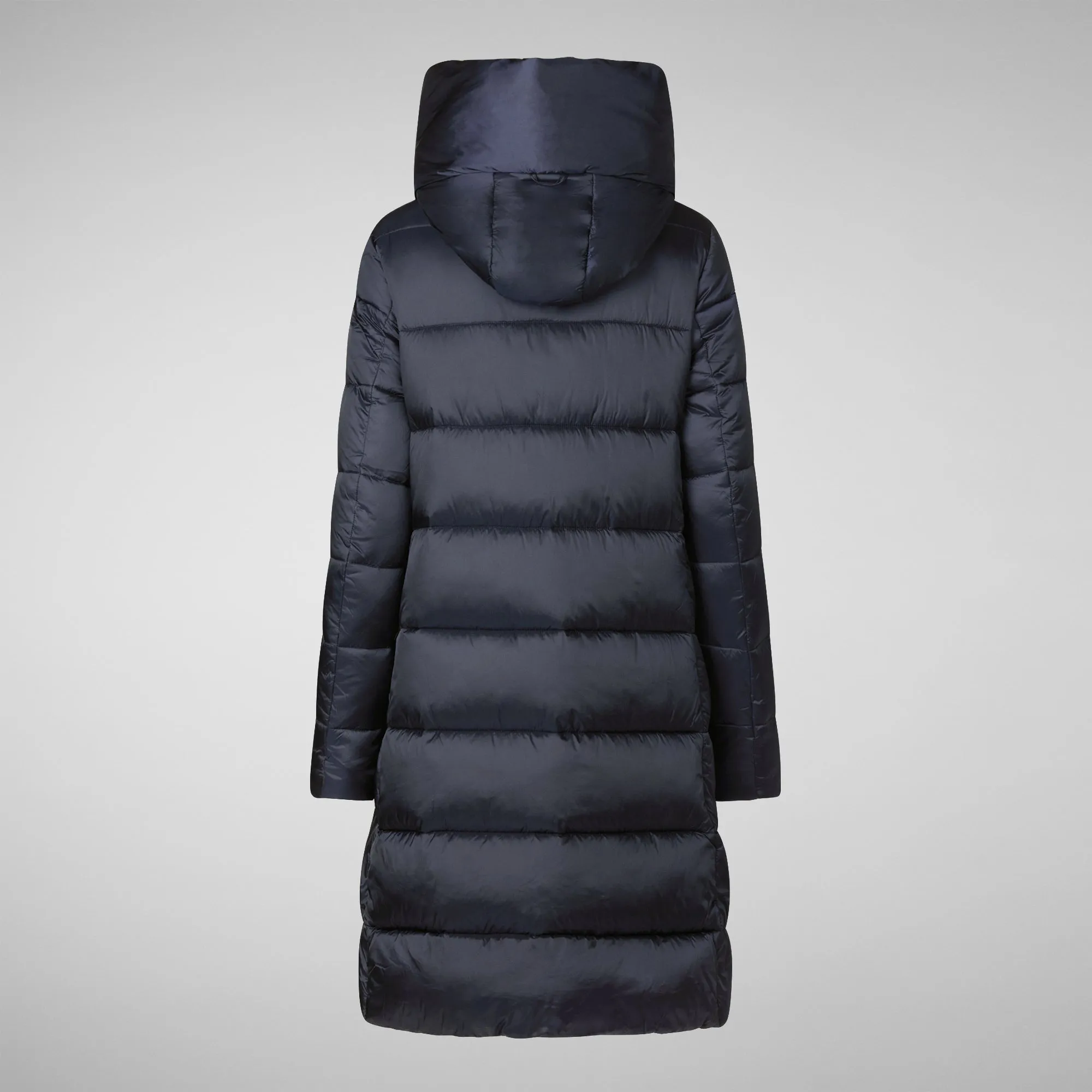 Women's Hooded Animal free Puffer Lysa Coat Blue Black