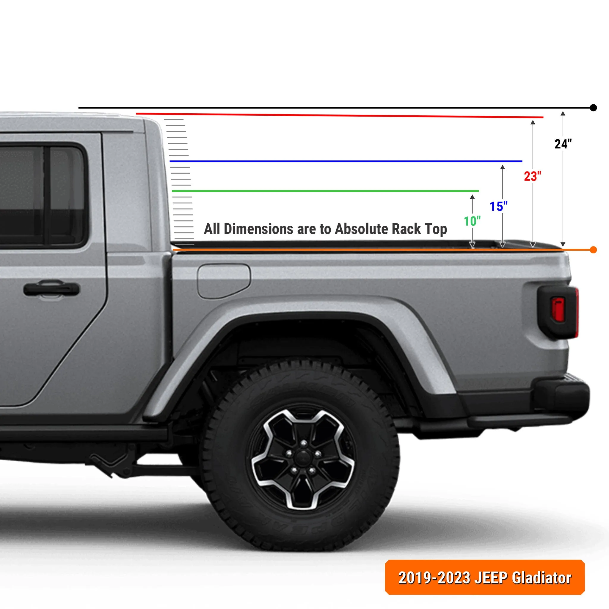 XTR3 Bed Rack for Jeep Gladiator