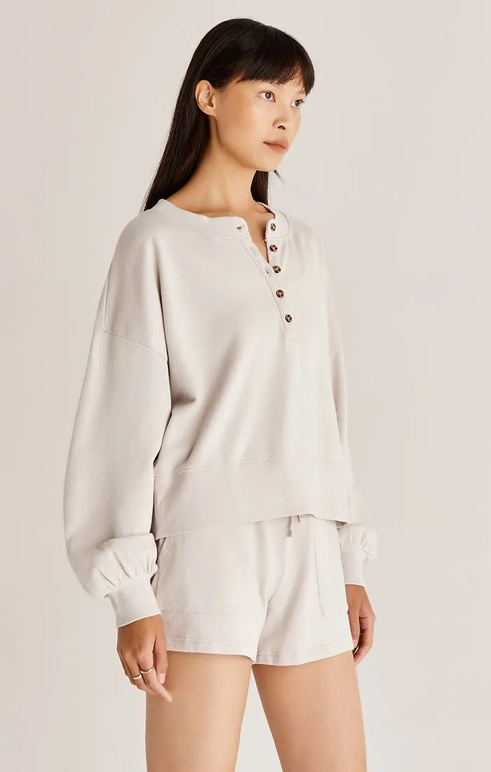 Z Supply Hana Henley Sweatshirt