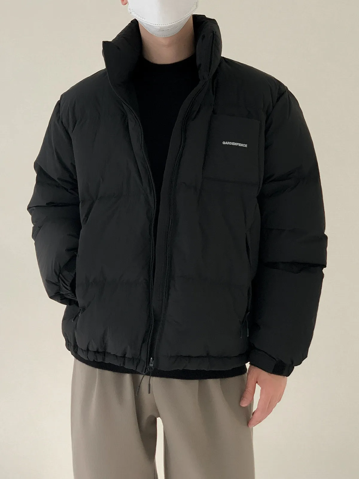 Zhou Solid Front Pocket Down Jacket